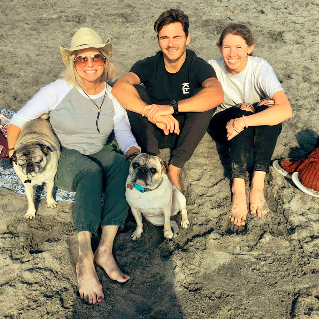 Beach Day with Sarah, Todd and the pugs!