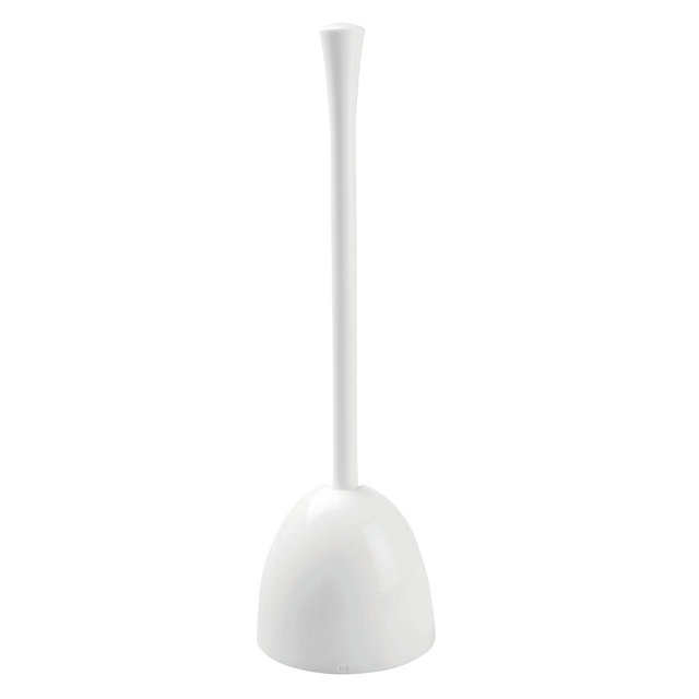 iDESIGN Una Toilet Plunger with Holder White