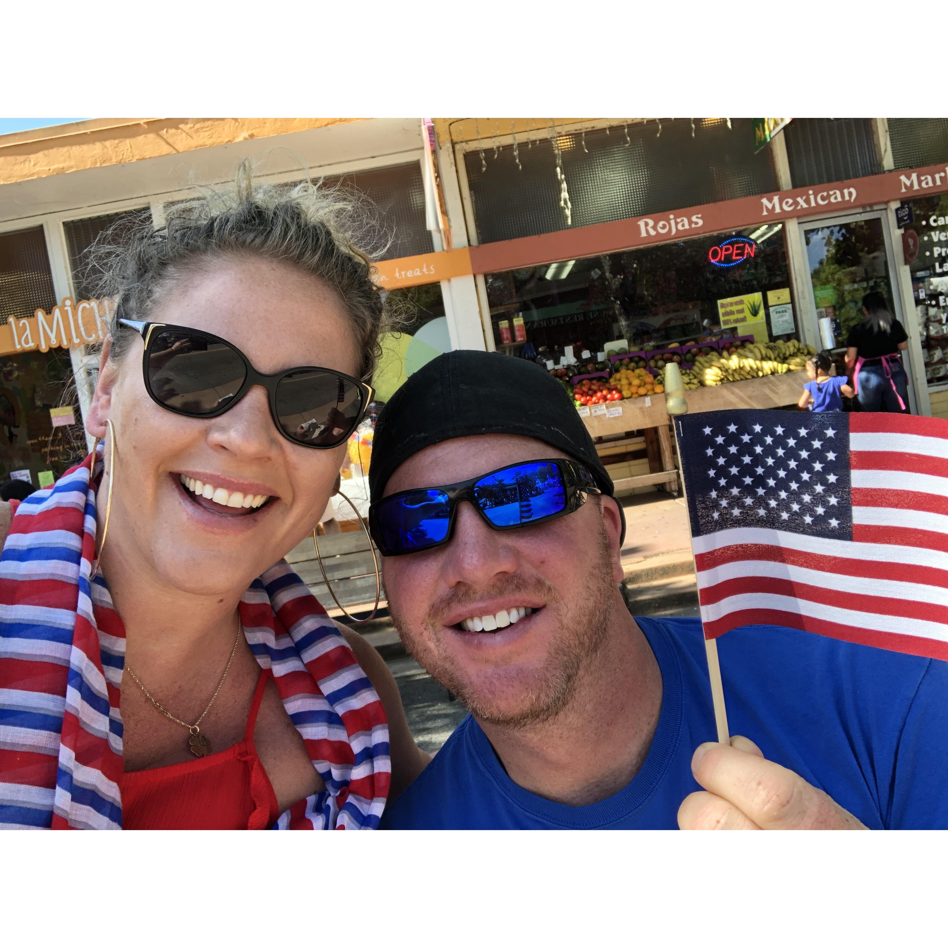 First Fourth of July together - downtown Novato