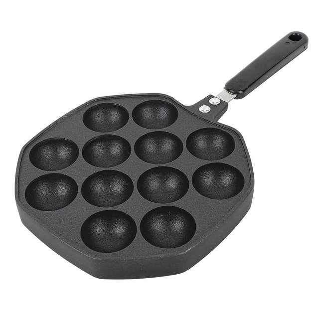 Takoyaki Pan, 12 Holes Takoyaki Maker Skillet Aluminum Alloy Nonstick Grill Pan Cooking Plate Takoyaki Baking Tray for Octopus Balls Pancake