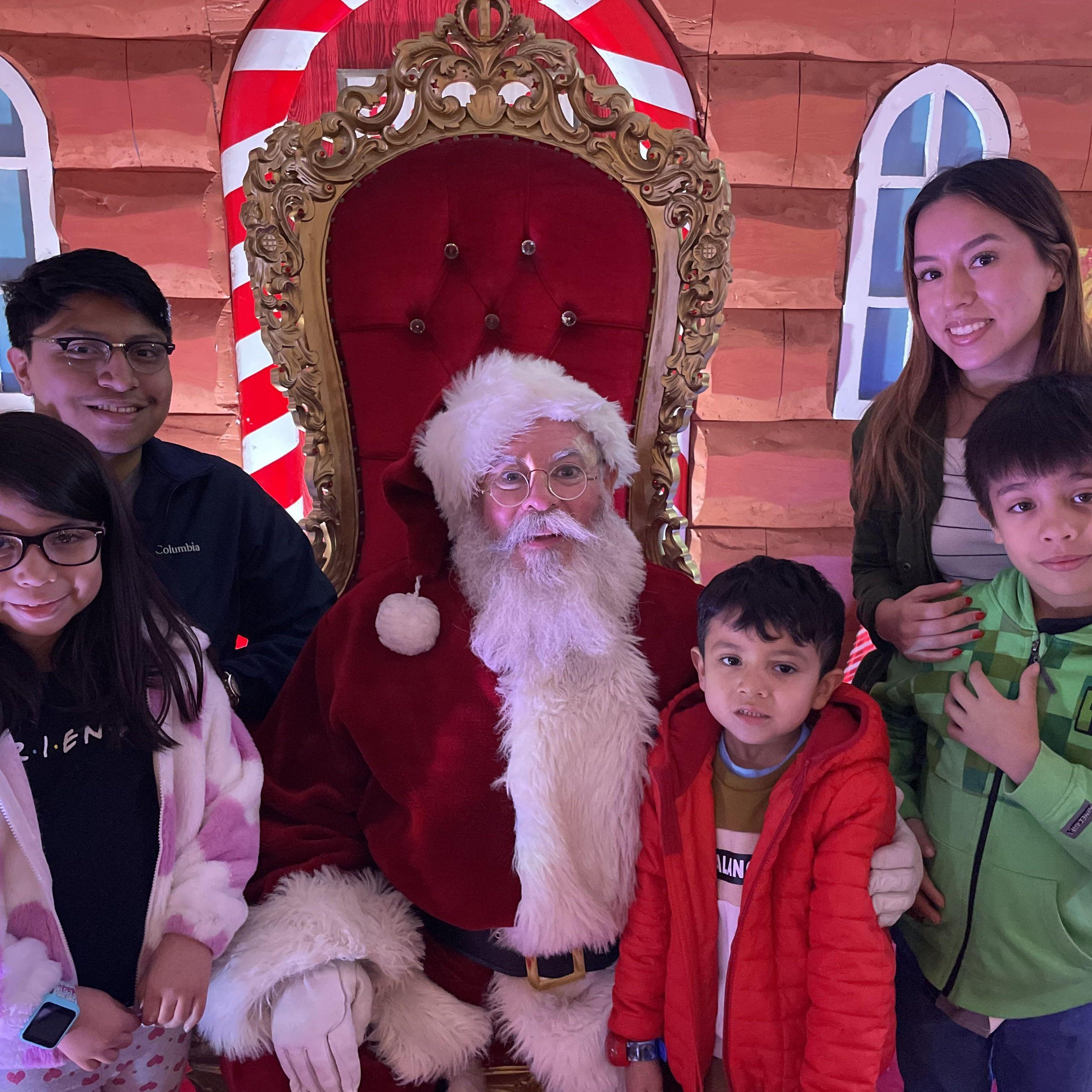 Christmas lights at the zoo with our niece and nephews