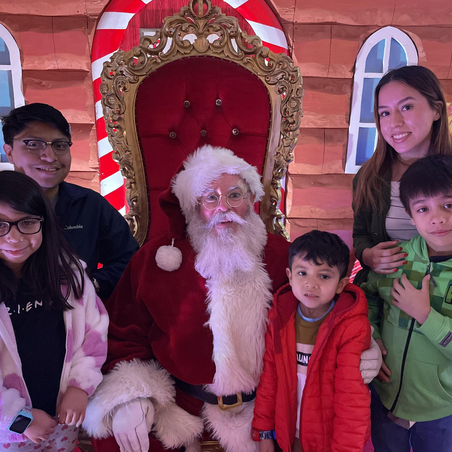 Christmas lights at the zoo with our niece and nephews