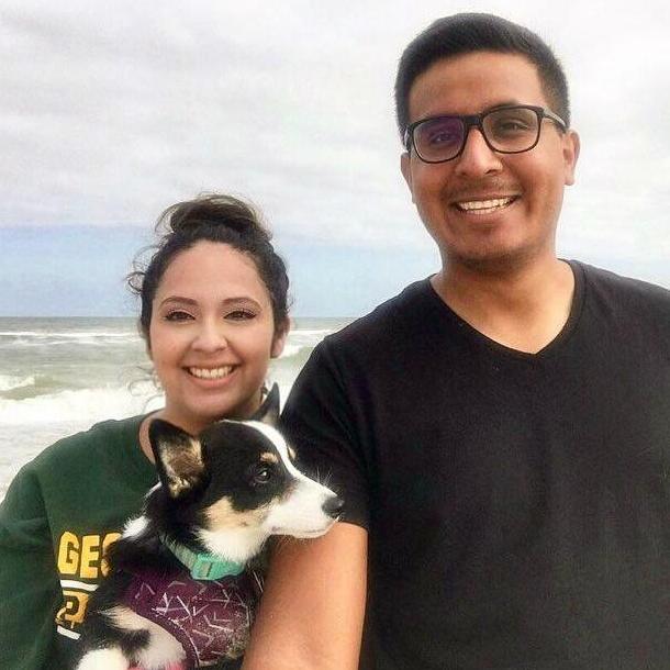 Minnie's first beach trip