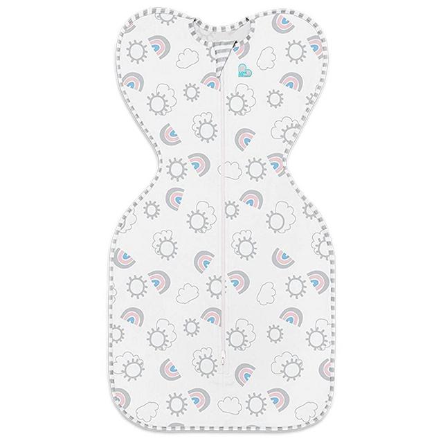 Love To Dream Swaddle UP, Rainbow, Medium, 13-19 lbs., Dramatically Better Sleep, Allow Baby to Sleep in Their Preferred arms up Position for self-Soothing, snug fit Calms Startle Reflex