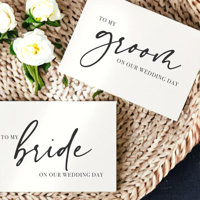 To My Groom on Our Wedding Day Card, To My Bride Wedding Day Card, Groom Gift, Gift from Bride, Card for Bride To My Groom Card to Bride S23