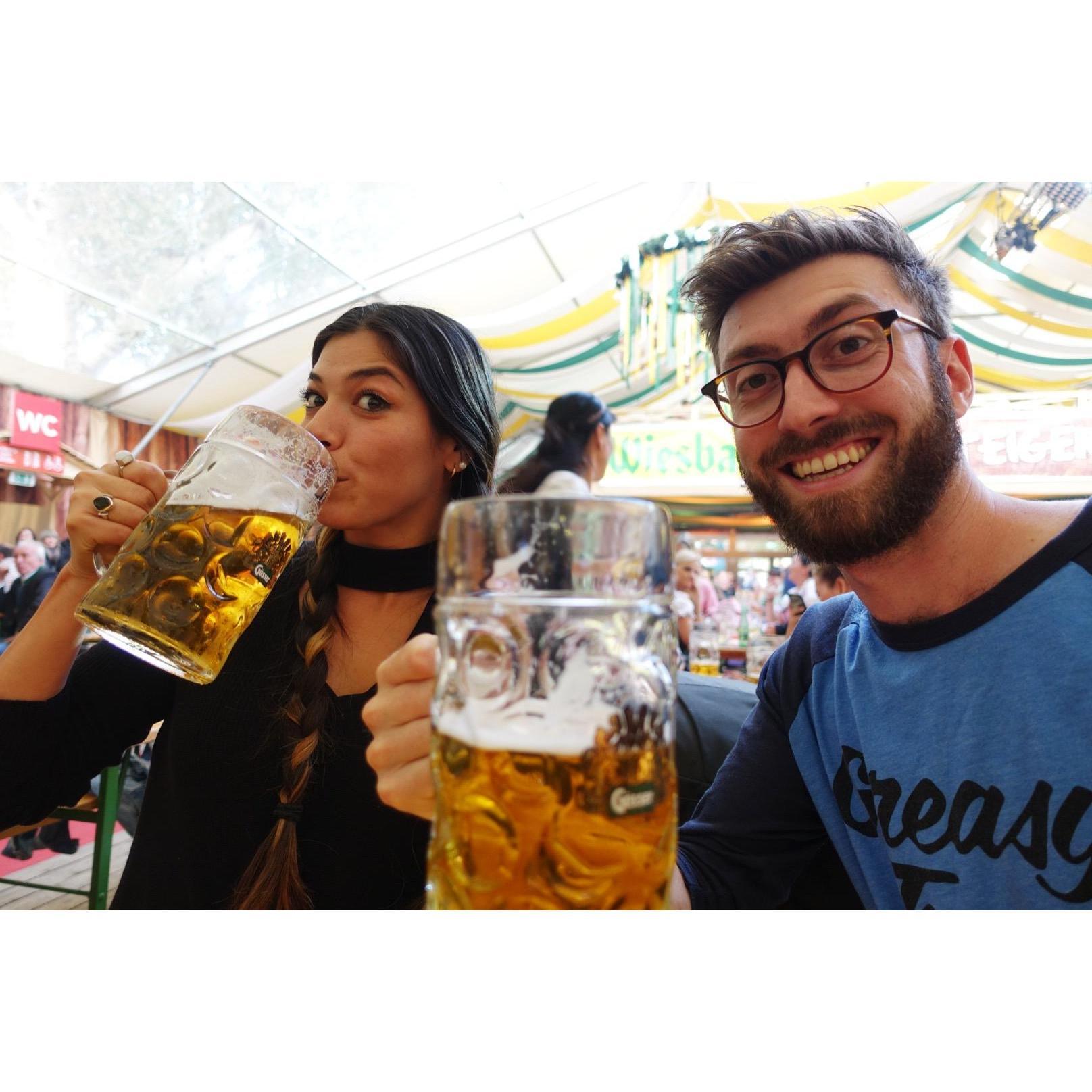Oktoberfest in Austria before we visited Nates grandmother's childhood home.