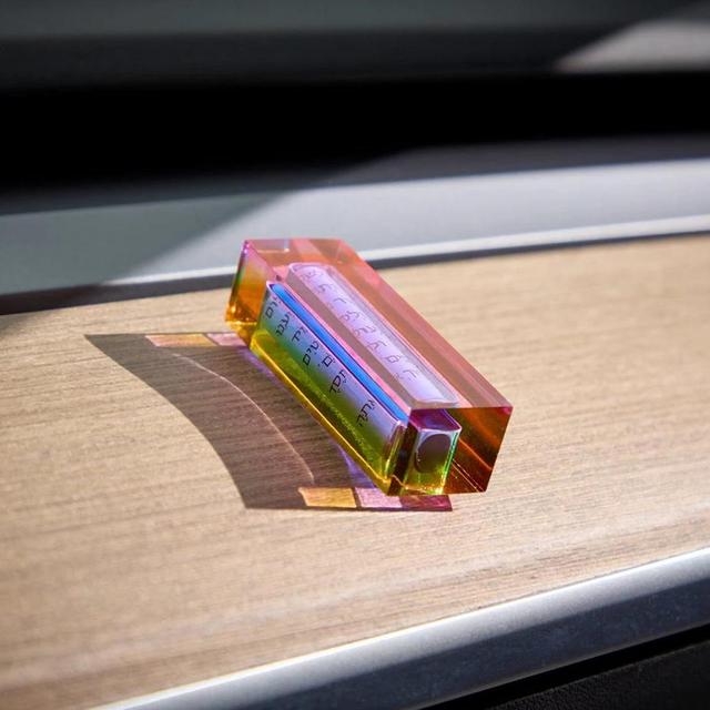 Acrylic Car Mezuzah with Traveler’s Prayer - Choice of Color