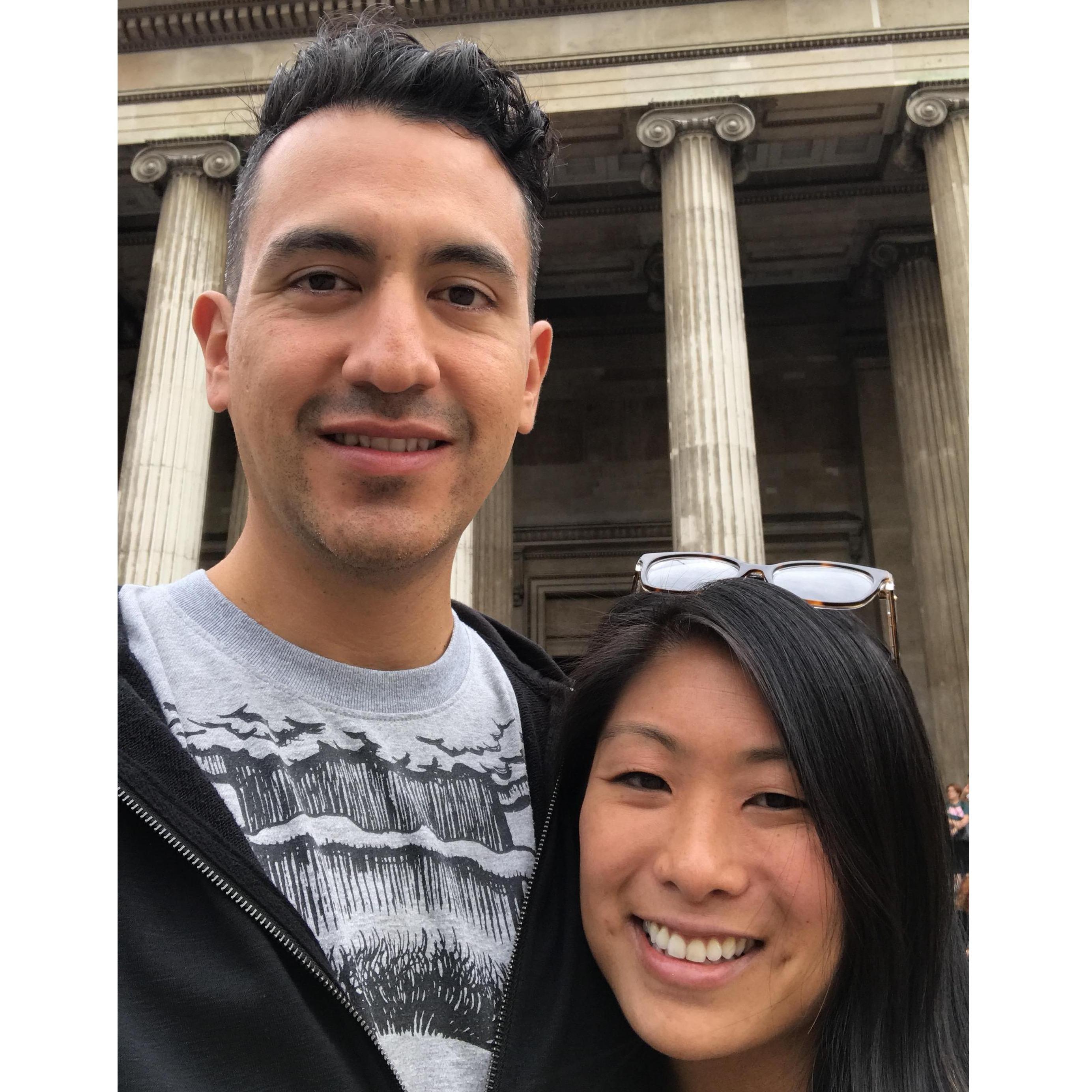 Celebrating Jonathan's birthday in England (London, 2018)