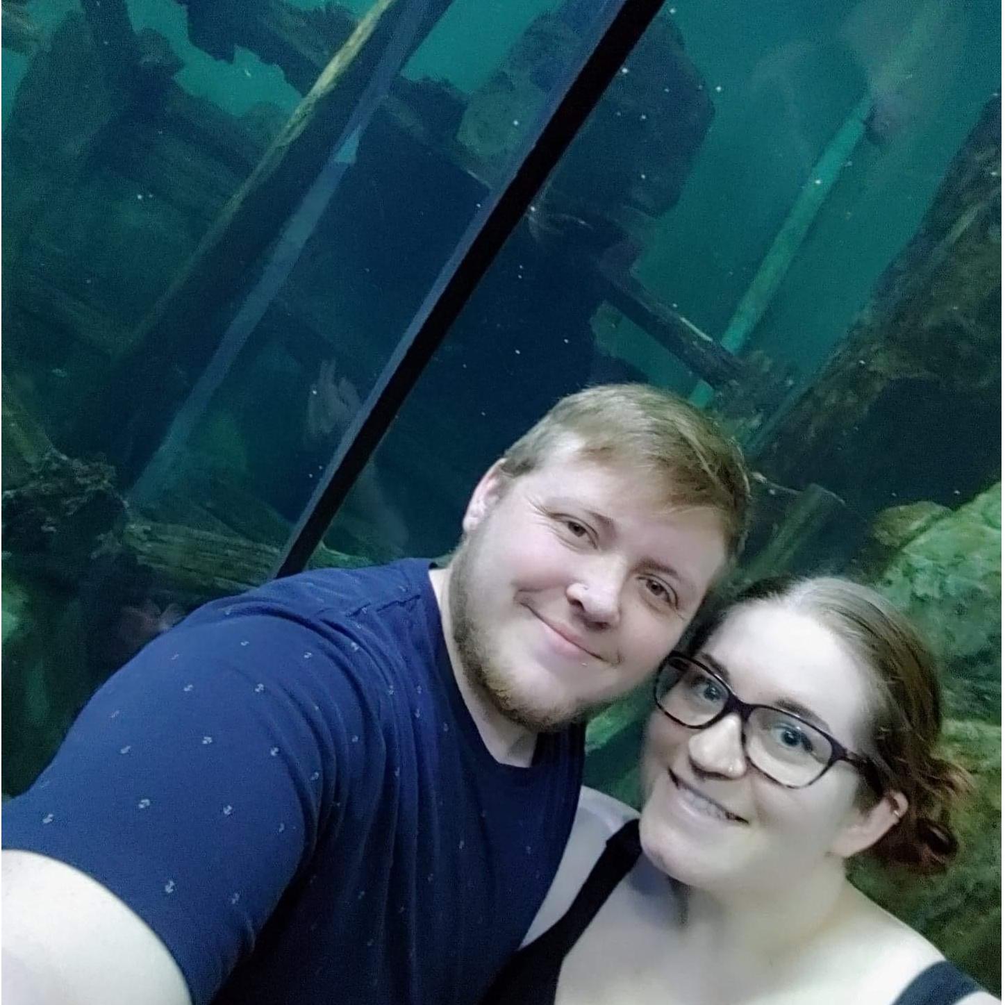 1 Month Anniversary Beach Trip - Aquarium Visit