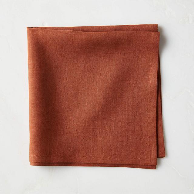 Bolt Ginger Orange Linen Napkin