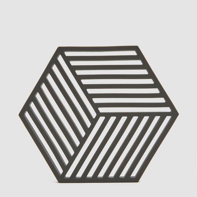 Hexagon Silicone Trivet in Cool Grey