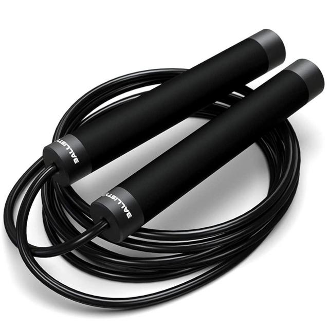 Ballistyx Jump Rope - Premium Speed Jump Rope with 360 Degree Spin, Steel Handles, Silicone Grips and 2 x Adjustable Cables - for Crossfit, Gym & Home Fitness Workouts & More
