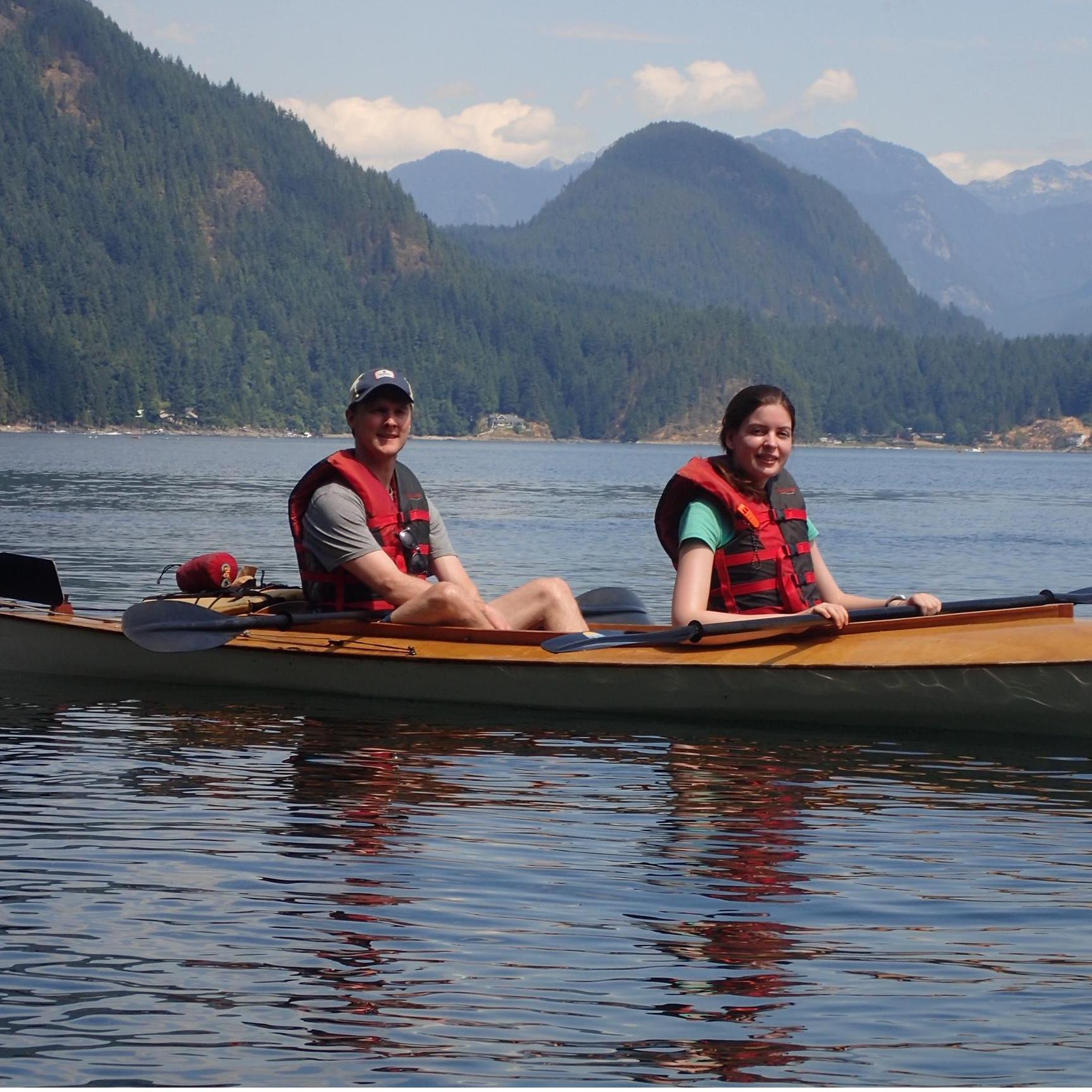 Kayaking in Indian Arm near Vancouver