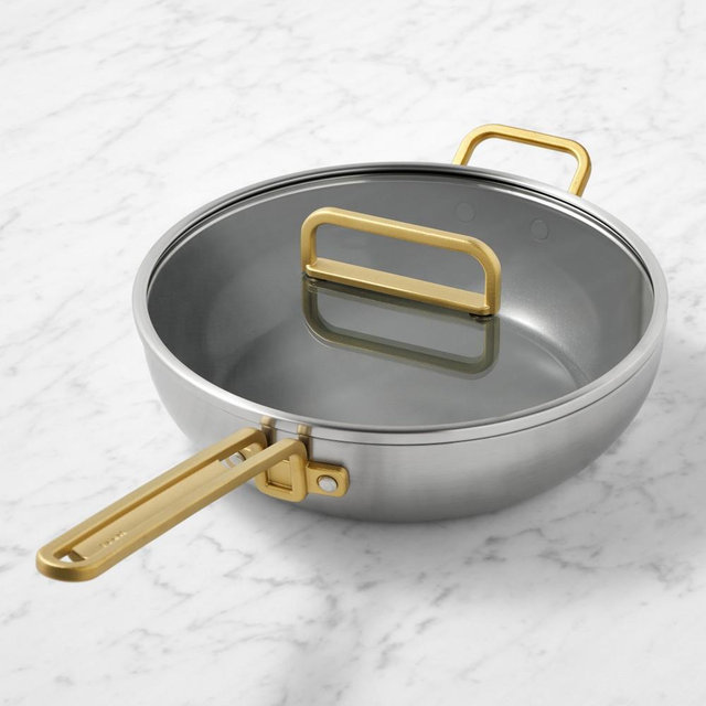 GreenPan™ Stanley Tucci™ Stainless-Steel Ceramic Nonstick Essential Pan, 4 1/2-Qt.