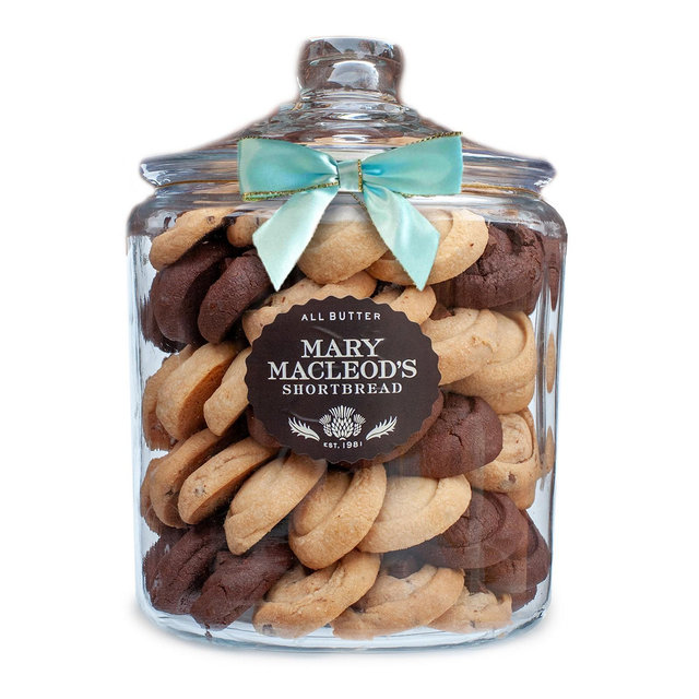 Mary Macleod's Shortbread Cookie Gift Jar of Assorted Shortbread, 80 Count