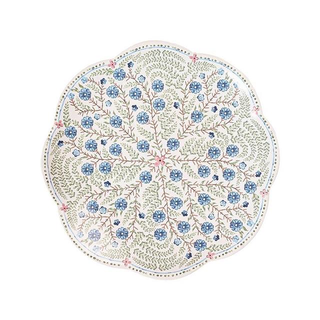 Juliska Villa Seville Place Setting (Chambray, Scalloped Dessert/Salad Plate)