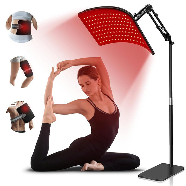 Red Light Therapy for Body, Infrared Light Therapy Lamp with Stand Portable 660nm 850nm Red Light Therapy for Face Back Home Heating Red Light Therapy Wrap Belt Gift for Women Men