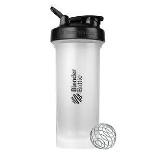 BlenderBottle Classic V2 Shaker Bottle Perfect for Protein Shakes and Pre Workout, 45-Ounce, Clear/Black