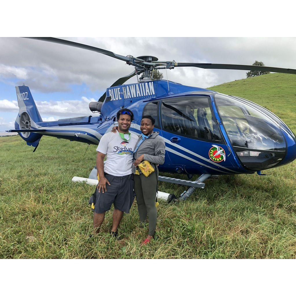 Helicopter Tour of Maui on our first trip together to Hawaii.