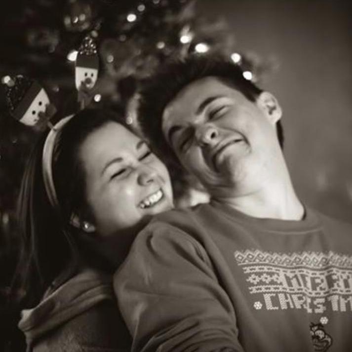 Asking him to smile like....