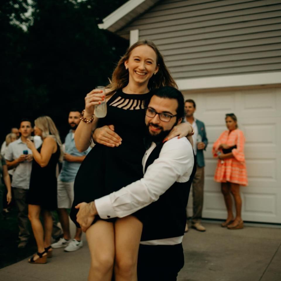 At Alex and Lilah's wedding