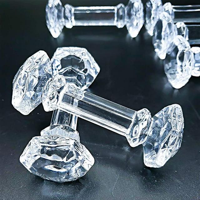 Sparkling Crystal Dumbbell Knife Rests - Utensil Stand Holder for Kitchen & Dining Tableware - Silverware Rest for Spoons, Forks, Knives & Chopsticks - Set of Six