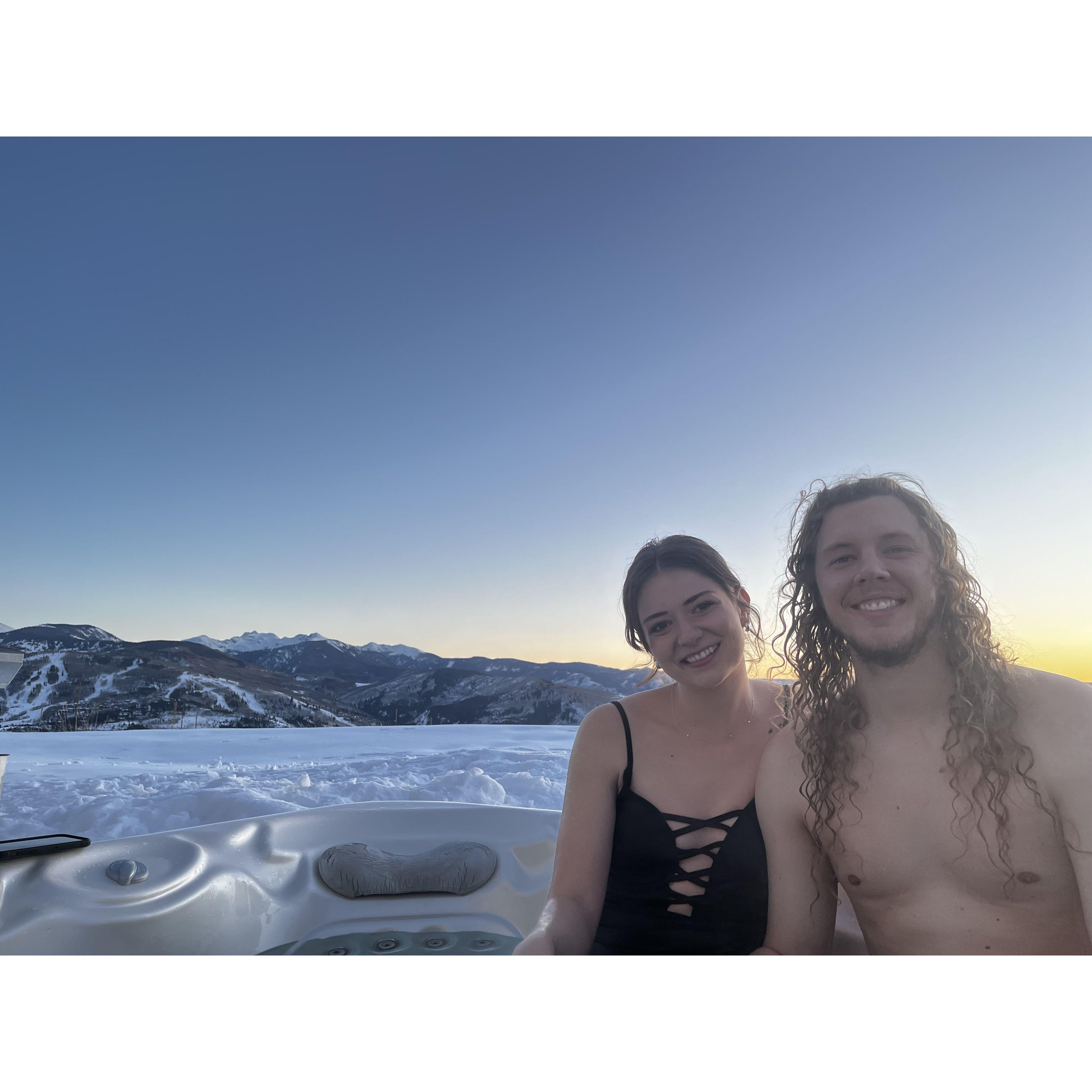 Backyard views from our hot tub in Colorado!