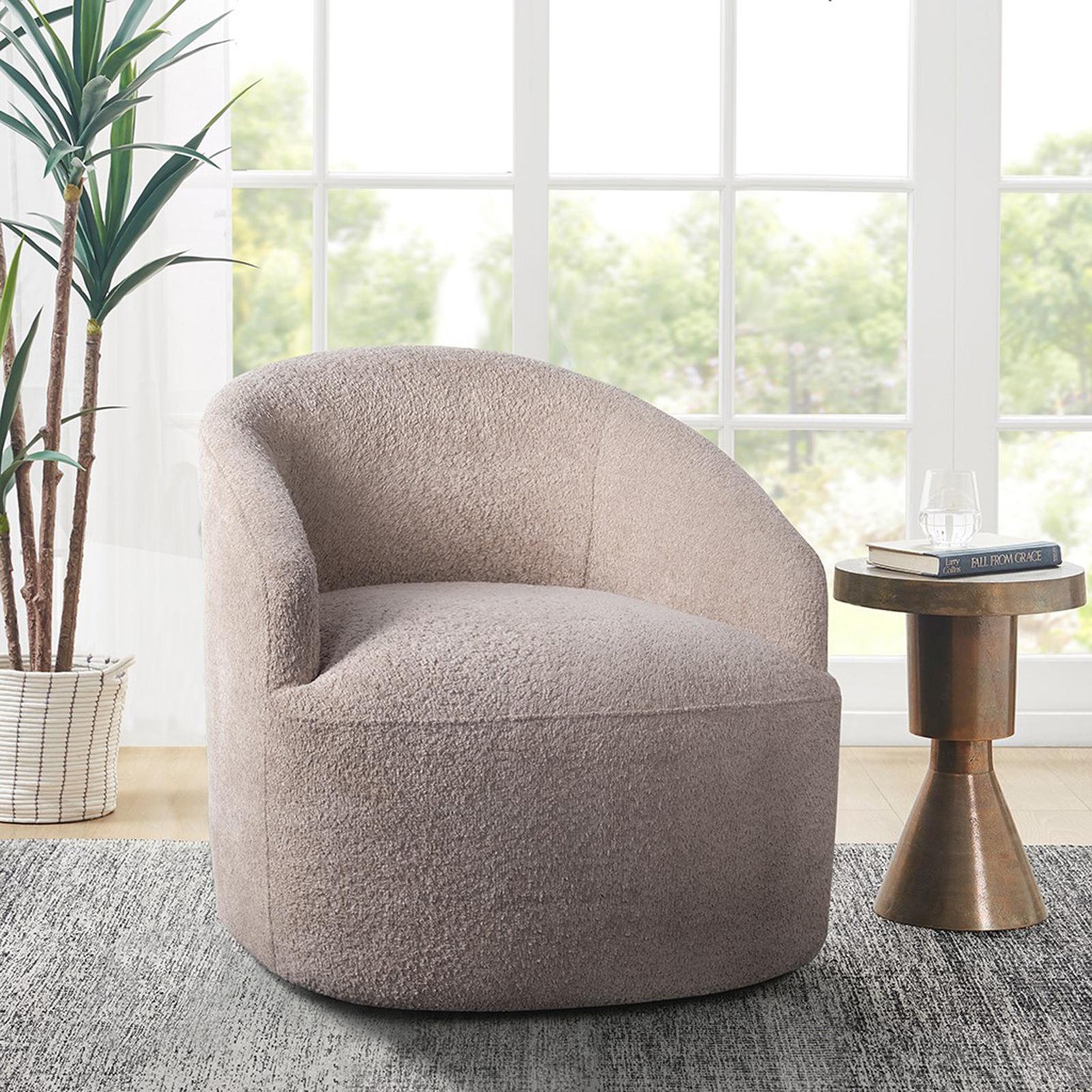 INK+IVY, Bonn Upholstered Swivel Chair | Zola
