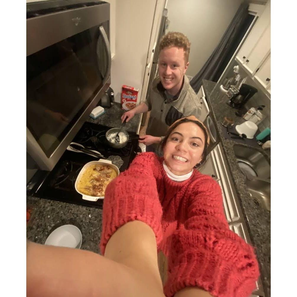 We always enjoy cooking together!