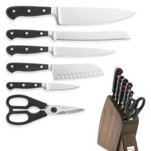 Wüsthof Classic Large Studio 7-Piece Knife Block Set, Walnut