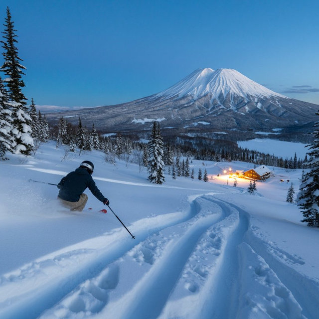 Snowboarding in Niseko