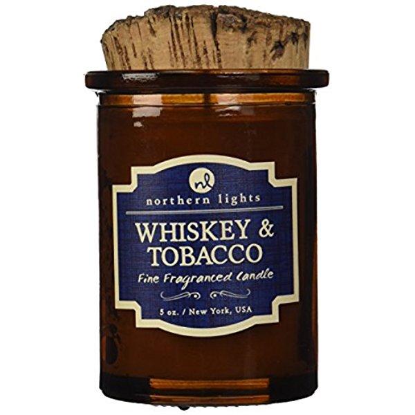 Northern Lights Candles Spirit Jar Candle, 5 oz, Whiskey & Tobacco
