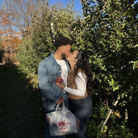 apple picking for the first time
