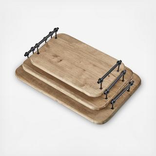 Valencia Wood Trays, Set of 3