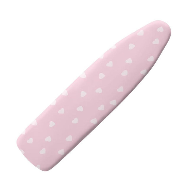 Darisoco Pink Heart Ironing Board Cover and Pad Soft Cover with Padding Heat-Reflective Scorch Resistant Anti-dust Home Decorations