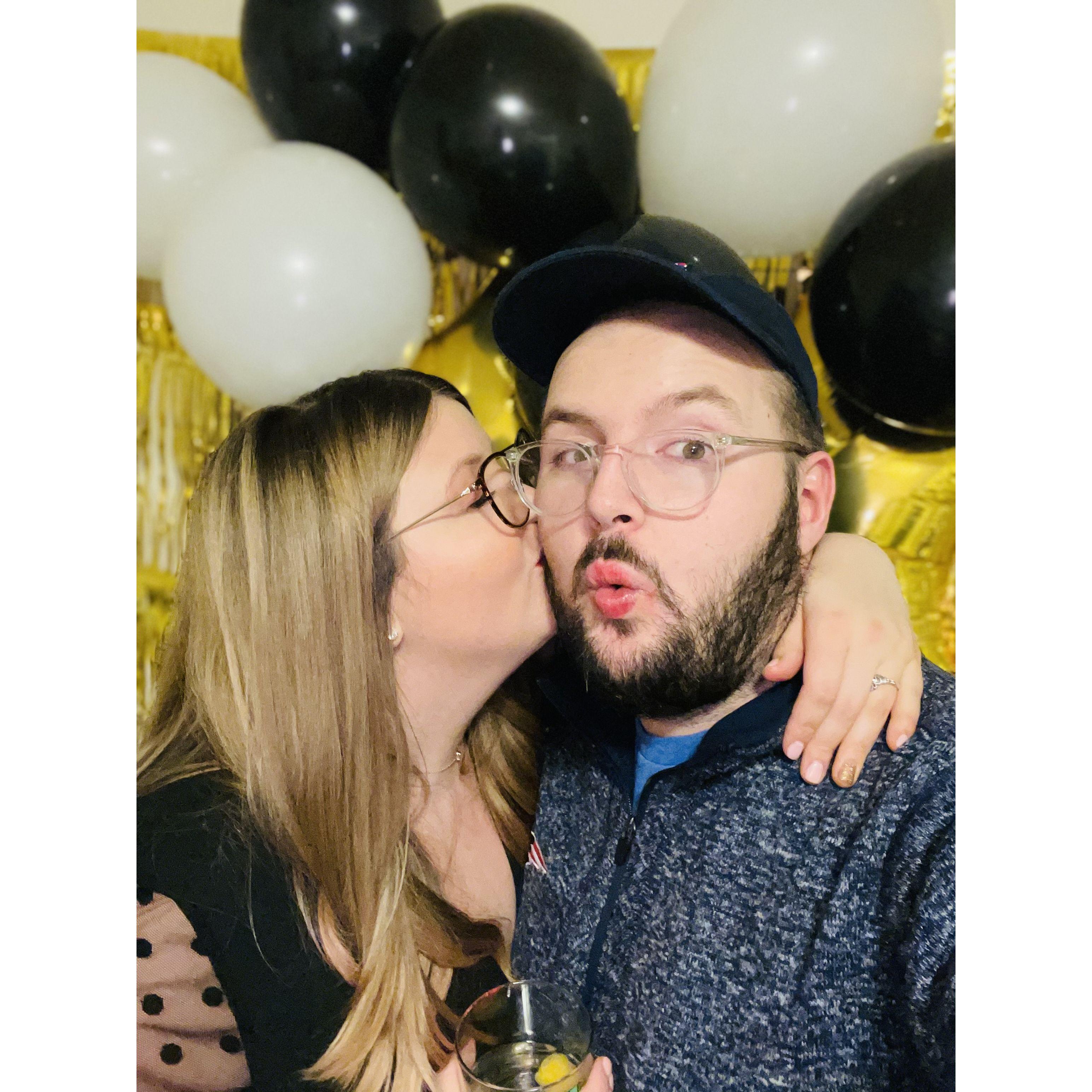 NYE in our first apartment in Brighton