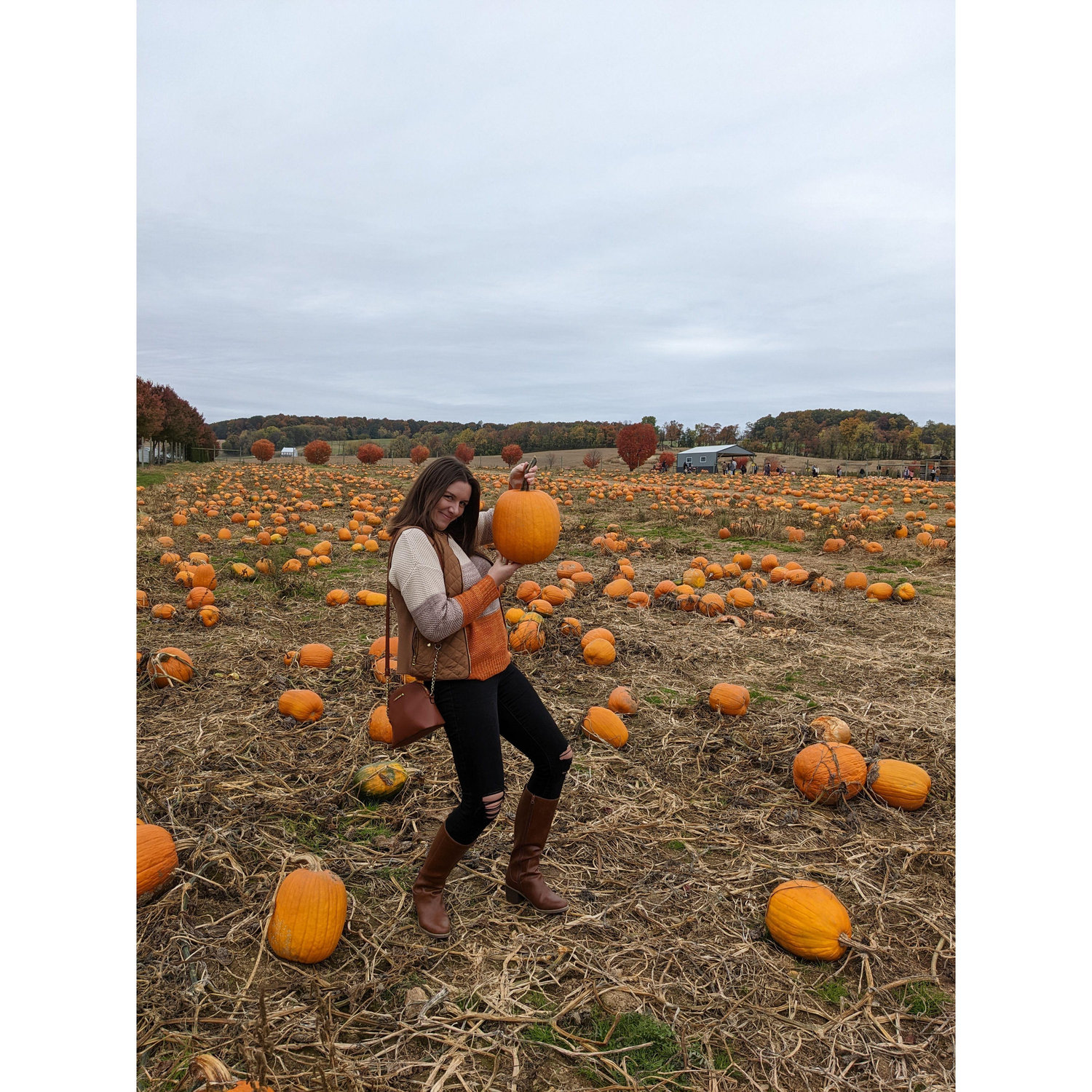 First time picking pumpkins