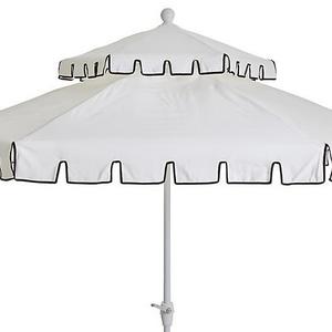 Poppy Two-Tier Patio Umbrella, Ivory