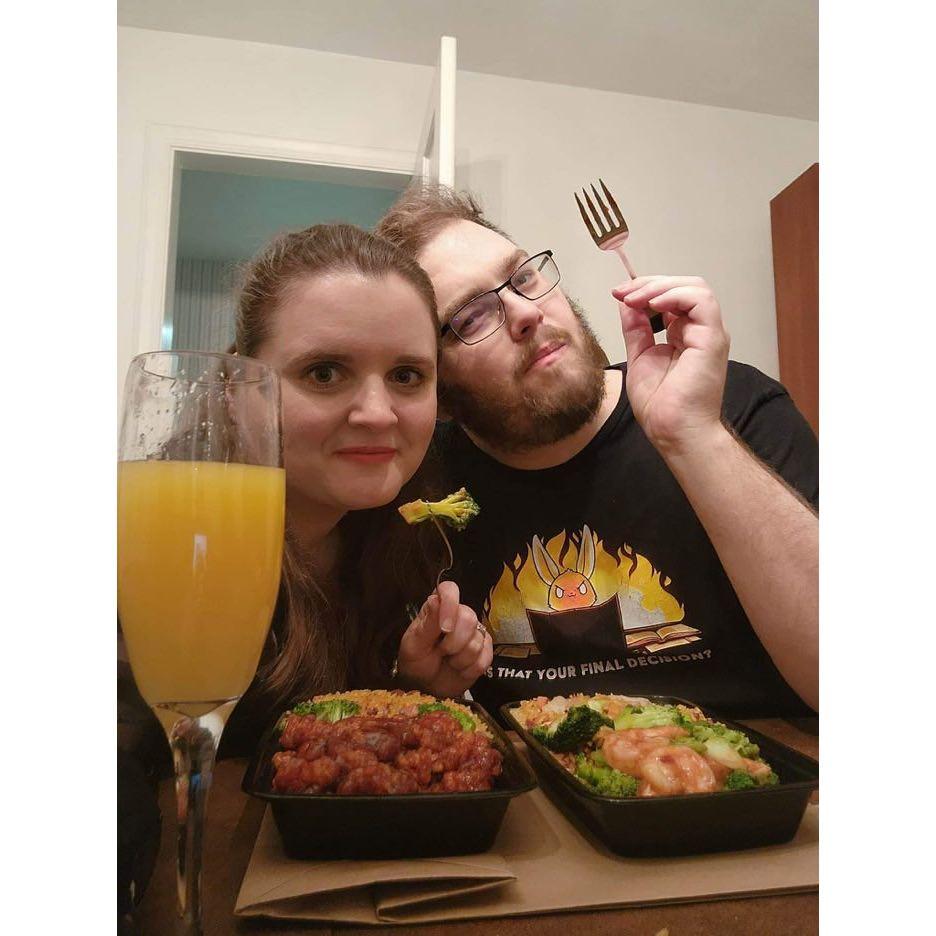 To ring in 2023, Matt took Heather to see the Philadelphia Orchestra. They got Chinese food on their way home and stayed up late together.