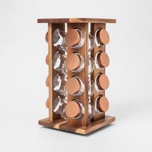 16pc Stained Acacia 4 Sided Spice Rack - Threshold™