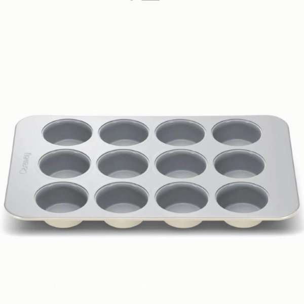 Caraway Non-Stick Ceramic 12-Cup Muffin Pan - Naturally Slick Ceramic Coating - Non-Toxic, PTFE & PFOA Free - Perfect for Cupcakes, Muffins, and More - Cream