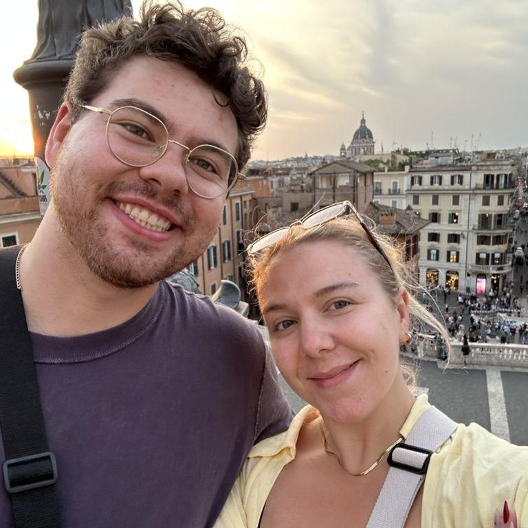 These Italians climbed the Spanish Steps.