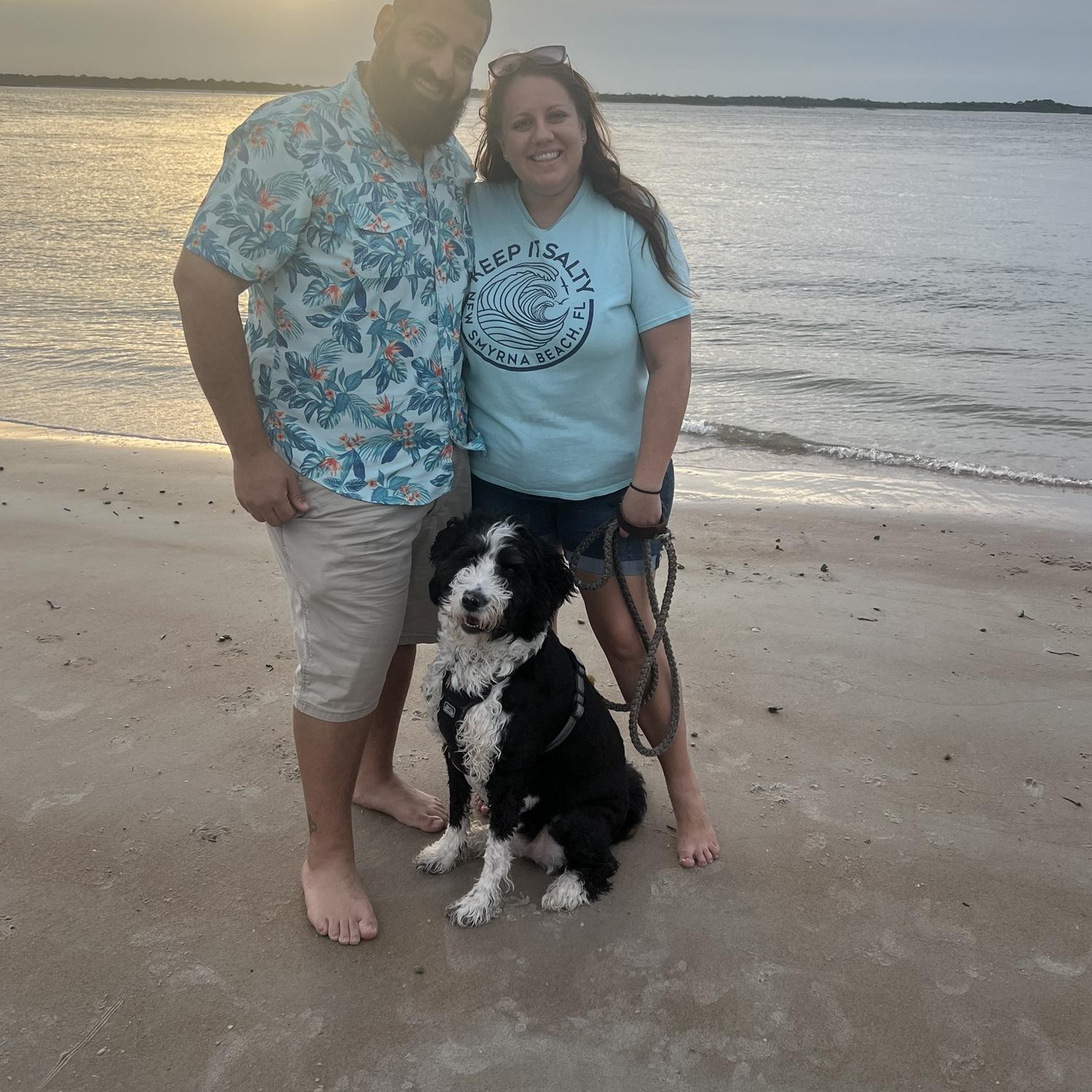 At our favorite beach spot! New Smyrna Beach Ponce Inlet.