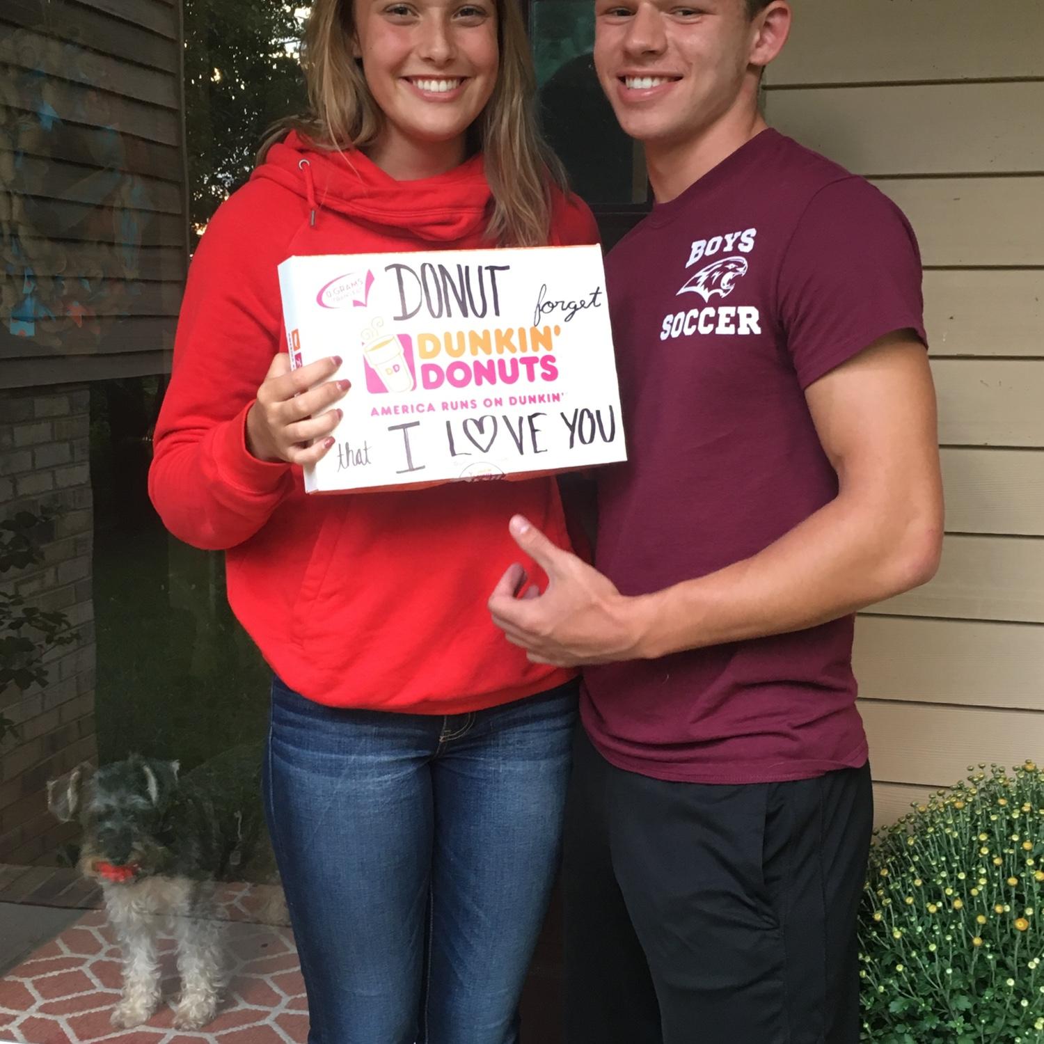 Parker asking Kaley to homecoming in 2016! :)
