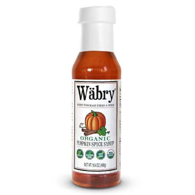 Wäbry Pumpkin Spice Syrup – 16.4oz (468g), Natural Coffee Syrup, Perfect for Lattes, Matcha & Mocktails, Soda, Non-GMO, Dye-Free & Vegan Syrups – BPA-Free Plastic Bottle