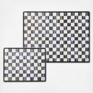 Courtly Check 2-Piece Glass Cutting Board Set