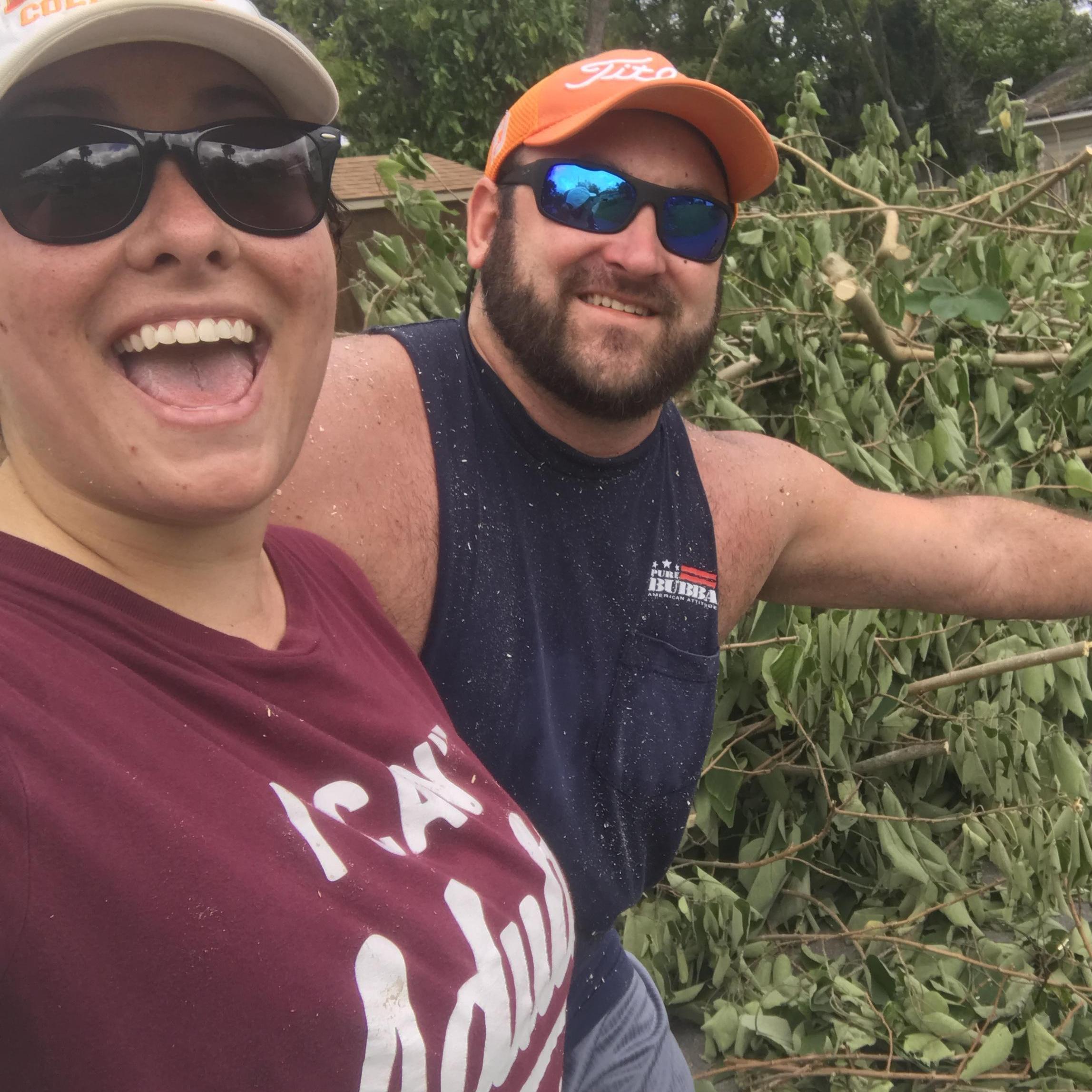 Debris clean up after Jared's first Cat 3+ hurricane.