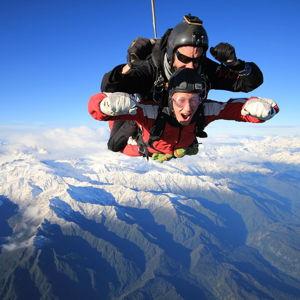 Tandem Skydive 13,000ft from Franz Josef in New Zealand