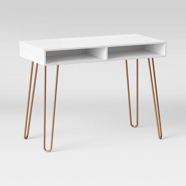 Hairpin Writing Desk with Storage White - Project 62™
