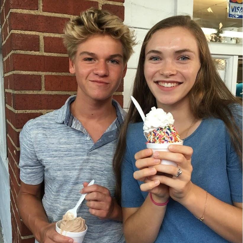 Concert and ice cream date, summer 2016